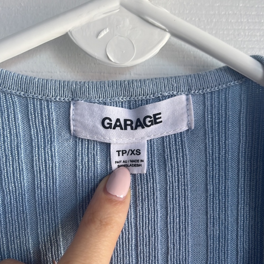 Garage Sky Blue Ribbed Top - Picture 2 of 4